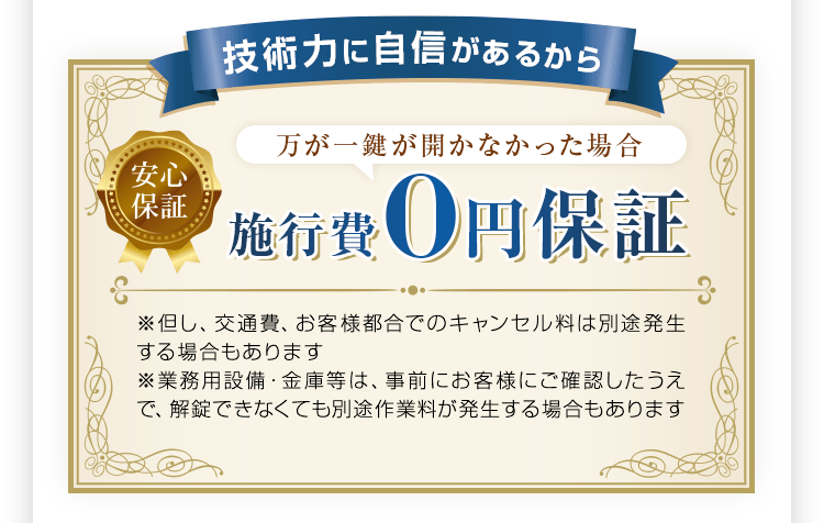施行費0円保証